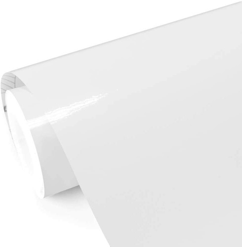 White gloss vinyl car - white,
