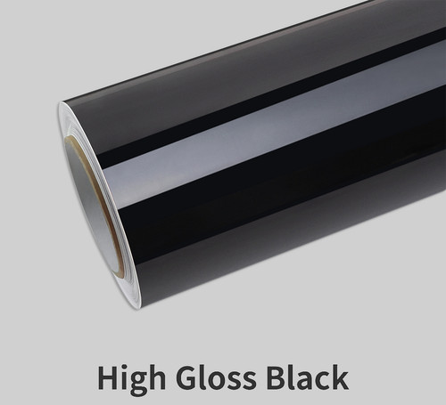 Gloss black vinyl wrap self - gloss,